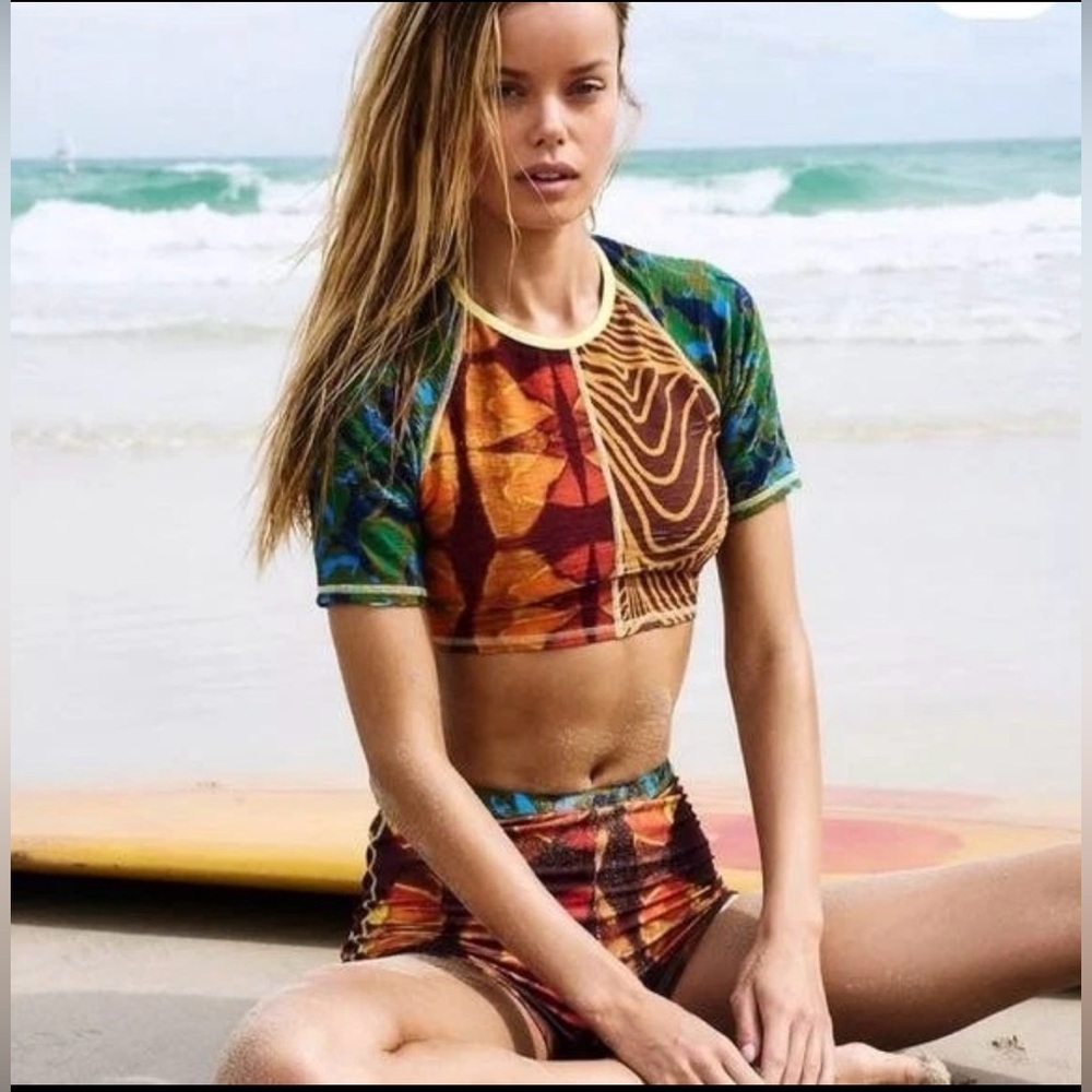 NWT Free people Beach Top Free-Est Ryan Surf Rashie Size XS/TP